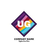 ug Initiale Logo mit bunt Vorlage Vektor. vektor