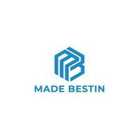 abstrakt Initiale Brief mb oder bm Logo im Blau Farbe isoliert im Weiß Hintergrund. m b mb bm Initiale Logo Design Vektor Symbol Grafik Idee kreativ