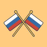 Rysslands flagga ikon vektor