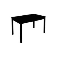 nett Tabelle Silhouetten Vektor Design. schwarz Illustration. schwarz Tisch.