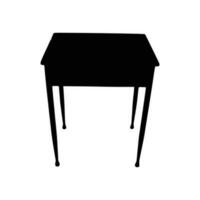 nett Tabelle Silhouetten Vektor Design. schwarz Illustration. schwarz Tisch.