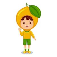 pojke barn citron- karaktär vektor