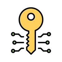 Schlüsselverschlüsselungssymbol vektor