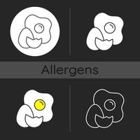 Eier dunkles Thema Symbol vektor