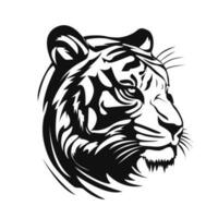 tiger huvud silhoute logotyp vektor