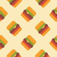 hamburgare sömlös mönster vektor illustration