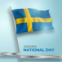 Lycklig Sverige nationell dag mall design vektor