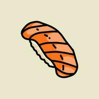 Prämie Vektor Hand zeichnen Sushi einstellen zum japanisch Küche Restaurant