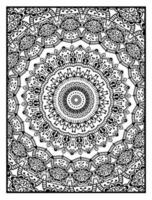 Mandalas Färbung Buch, orientalisch Therapie, Gliederung Mandala Färbung Buchseite, dekorativ runden Ornament, Anti Stress Therapie, Muster weben Design vektor