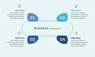 Infografik Vorlage Geschäft Konzept mit 4 Schritte. Vektor Infografik Etikette Design Vorlage 4 Optionen. Geschäft Infografik Design Vorlage