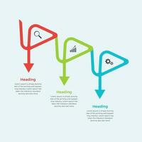 Infografik Vorlage Geschäft Konzept mit 3 Schritte. Vektor Infografik Etikette Design Vorlage 3 Optionen. Geschäft Infografik Design Vorlage