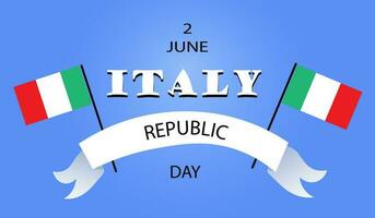 Lycklig republik dag av Italien . 2 juni firande. röd grön vit flagga vektor