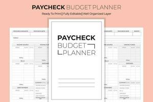 Gehaltsscheck Budget Planer vektor