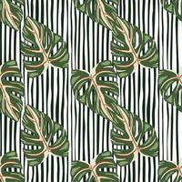 botanisch Blatt Hintergrund. tropisch Muster, Palme Blätter Blumen- Hintergrund. abstrakt exotisch Pflanze nahtlos Muster. vektor