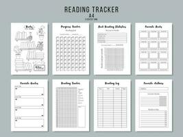 lesen Tracker, Buch lesen Planer. Vektor Illustration