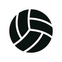 Volleyball-Ball-Symbol isoliert auf weißem Hintergrund vektor