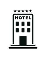 hotell byggnad vektor ikon isolerat på vit bakgrund