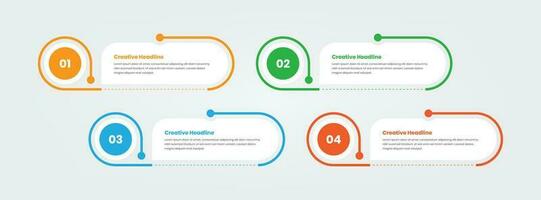 Geschäft Schritte Präsentation minimal Infografik Vorlage Design vektor
