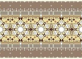 geometrisk och blomma etnisk tyg mönster för trasa matta tapet bakgrund omslag etc. vektor