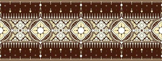 geometrisk och blomma etnisk tyg mönster för trasa matta tapet bakgrund omslag etc. vektor