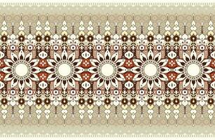 geometrisch und Mandala ethnisch Stoff Muster zum Stoff Teppich Hintergrund Hintergrund Verpackung usw. vektor