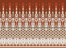 geometrisch ethnisch Stoff Muster zum Stoff Teppich Hintergrund Hintergrund Verpackung usw. vektor