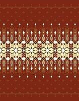 geometrisch und Blume ethnisch Stoff Muster zum Stoff Teppich Hintergrund Hintergrund Verpackung usw. vektor