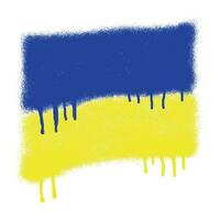 Ukraine Flagge mit sprühen Farbe vektor