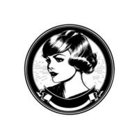 Friseur Salon Logo Illustration Eigenschaften ein klassisch Design vektor