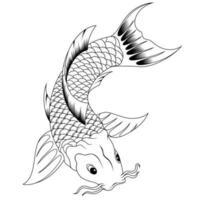 Koi-Fisch-Vektor-Illustration vektor