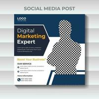 social media posta design för digital företag marknadsföring vektor