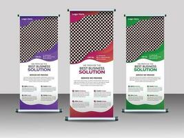 professionell företag roll up banner designmall vektor