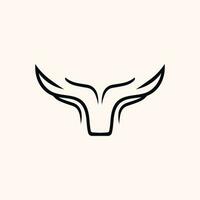 modern minimalistisch Stier Kopf Logo Illustration Design Vektor