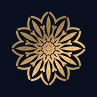 Luxus golden Farbe Mandala Design Hintergrund Vektor Illustration