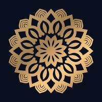 Luxus golden Farbe Mandala Design Hintergrund Vektor Illustration