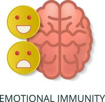 emotional Immunität Symbol. 3d Illustration von persönlich Produktivität Sammlung. kreativ emotional Immunität 3d Symbol zum Netz Design, Vorlagen, Infografiken und Mehr vektor