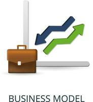 Geschäft Modell- Symbol. 3d Illustration von Geschäft planen Sammlung. kreativ Geschäft Modell- 3d Symbol zum Netz Design, Vorlagen, Infografiken und Mehr vektor