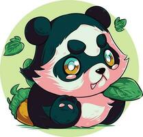 vektor söt panda tecknad serie vektor ikon illustration. djur- illustration begrepp isolerat