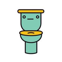 Toilette Symbol. eben Illustration von Toilette Symbol zum Netz vektor