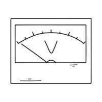Vektor Illustration von ein Voltmeter im Gekritzel Stil. linear Messung Gerät. messtechnisch Instrument. Welt Metrologie Tag.