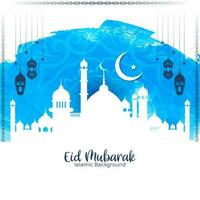 eid mubarak religiös muslim festival dekorativ bakgrund design vektor
