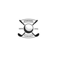 pinne golf logotyp design vektor begrepp illustration aning