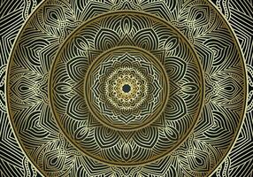 Luxus Mandala Hintergrund dekorativ, Arabeske Stil mit golden Arabeske Muster Stil. dekorativ Mandala Ornament zum drucken vektor