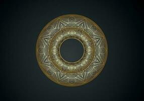 Luxus Mandala Hintergrund dekorativ, Arabeske Stil mit golden Arabeske Muster Stil. dekorativ Mandala Ornament zum drucken vektor