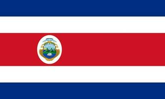 Costa-Rica-Flagge, offizielle Farben und Proportionen. Vektor-Illustration. vektor
