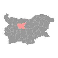 Liebeskummer Provinz Karte, Provinz von Bulgarien. Vektor Illustration.