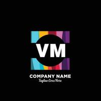 vm Initiale Logo mit bunt Vorlage Vektor. vektor