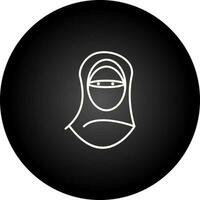 Frau mit Niqab-Vektorsymbol vektor