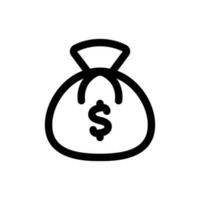 einfach Geld Tasche Symbol. das Symbol können Sein benutzt zum Webseiten, drucken Vorlagen, Präsentation Vorlagen, Illustrationen, usw vektor