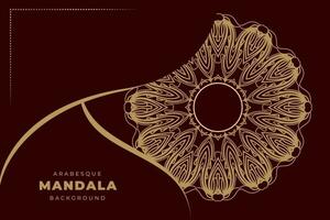 Luxus Zier Mandala Hintergrund Besondere Design im glänzend Gold Farbe. Jahrgang Hintergründe Luxus nahtlos Muster golden Design Elemente vektor